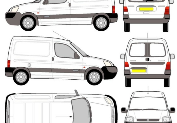 Citroën Berlingo (2003) (Citroën Berlingo (2003)) - drawings of the car